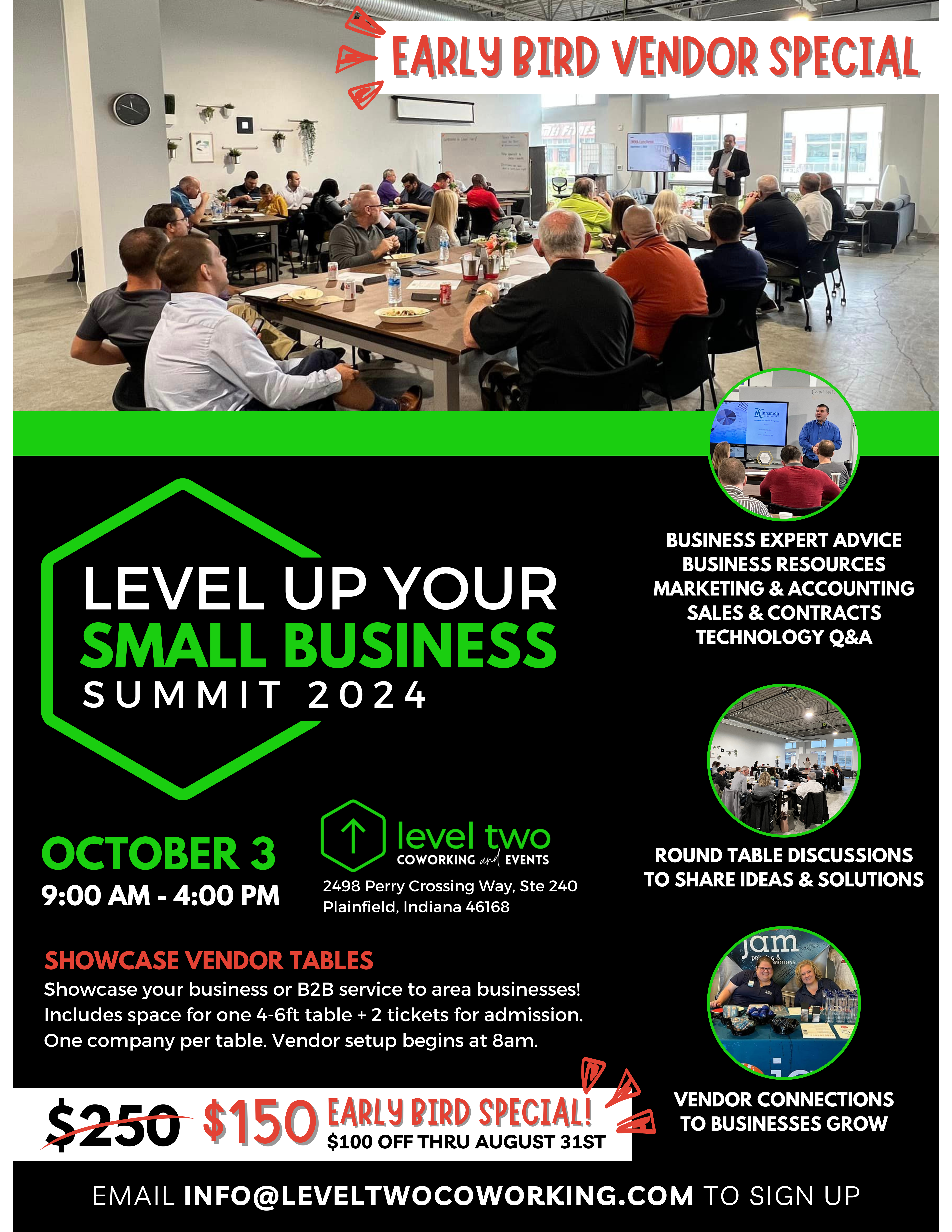 Level Up Your Small Business Summit Vendor Flyer